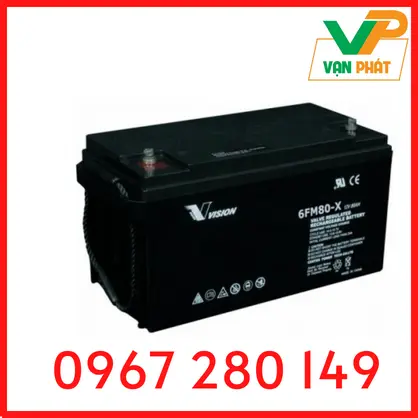 Bình Ắc Quy Vision 6FM80-X (12V-80Ah)