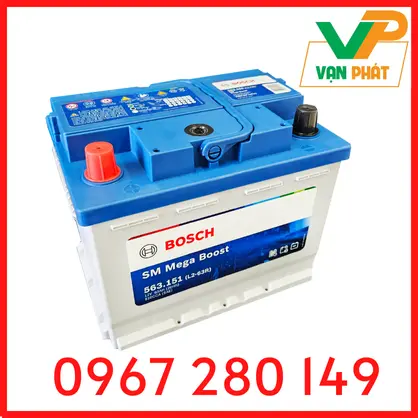 Bình Ắc Quy Bosch Din 563.151 (Din63R) (12V-63Ah) 