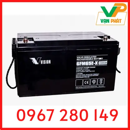  Bình Ắc Quy Vision 6FM65E-X (12V-65Ah)
