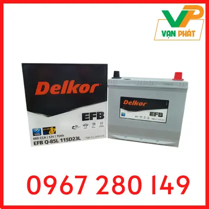 Bình Ắc Quy Delkor Q85-115D23L (12V-70Ah)