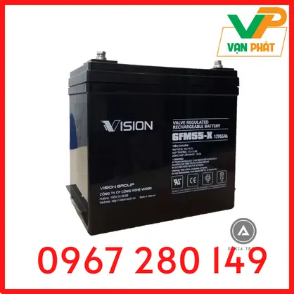 Bình Ắc Quy Vision 6FM55-X (12V-55Ah)
