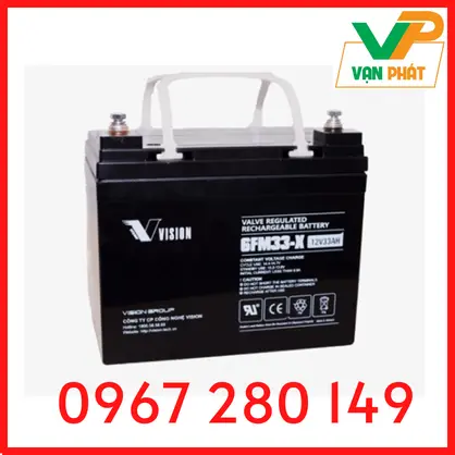 Bình Ắc Quy Vision 6FM33-X (12V-33Ah)
