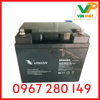 Bình Ắc Quy Vision 6FM45-X 12V-45Ah