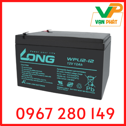 ẮC QUY KÍN KHÍ (VRLA AGM) LONG 12V-12AH (20HR), WPL12-12, F2