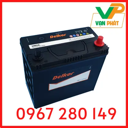 Ắc Quy DELKOR 55B24L (12V-45Ah) Cọc Nhỏ