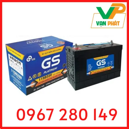 Ắc Quy GS MF 115D33V (12V-100Ah, Cọc Vít)