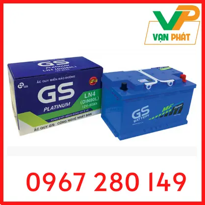 Ắc Quy GS LN4 DIN80L 12V-80Ah
